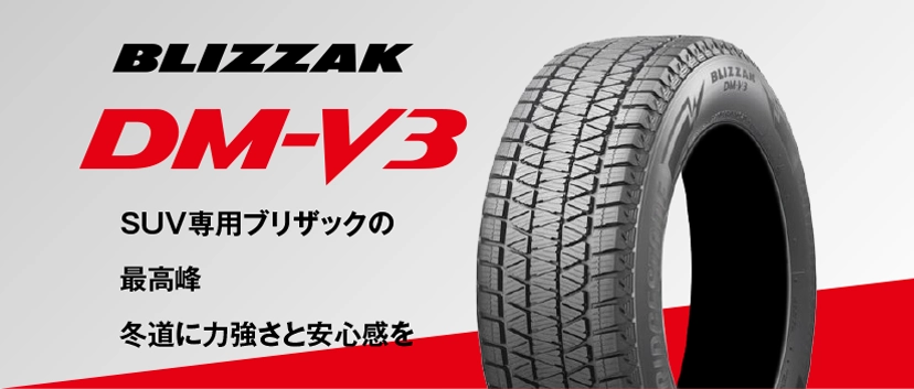 SUV専用ブリザックの最高峰冬道に力強さと安心感を BLIZZAK DM-V3