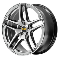 MID(マルカ) MID EXCLUSIVE 025SV ハイパーメタルコート/ブラッシュド/アンダーカット 17インチ PCD100.0 5穴