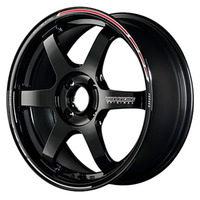 RAYS(レイズ) VOLK RACING ボルクレーシング TE37 SONIC TIME ATTACK EDITION(ソニック タイムアタックエディション) ブラック/REDOT(KR) 15インチ PCD100.0 4穴