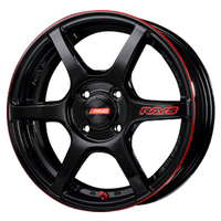 RAYS(レイズ) GRAM LIGHTS グラムライツ 57C6 TIME ATTACK EDITION(タイム アタック エディション) ブラック/マシニング/E-pro coat 15インチ PCD100.0 4穴