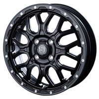 INTER MILANO(ベスト) MUD BAHN マッドバーン XR-800M マットブラックピアスポリッシュ 12インチ PCD100.0 4穴