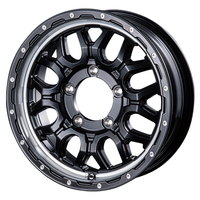 INTER MILANO(ベスト) MUD BAHN マッドバーン マットブラック/リムポリッシュ 18インチ PCD114.3 5穴