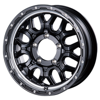 INTER MILANO(ベスト) MUD BAHN マッドバーン XR-800M マットブラック/リムポリッシュ 16インチ PCD139.7 5穴