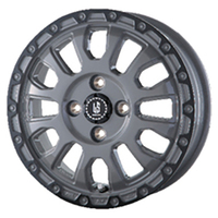 ABE SHOKAI(阿部商会) LA STRADA ラ ストラーダ ソリッドグレー+ブラックアノダイズドリム 15インチ PCD100.0 4穴