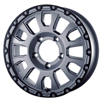 ABE SHOKAI(阿部商会) LA STRADA ラ ストラーダ ソリッドグレー+ブラックアノダイズドリム 16インチ PCD139.7 5穴