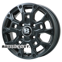 BIG WAY(ビッグウェイ) B-LUGNAS ビーラグナス マットブラック 17インチ PCD100.0 5穴