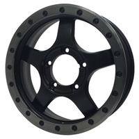 OFF BEAT(オフビート) Bounty Collection バウンティコレクション BDX05 マットブラック&スモークグレーリム 16インチ PCD139.7 5穴