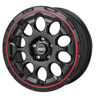 KIT JAPAN(コーセイ) BOTTOM GARCIA ボトムガルシア CHRONO(クロノ) セミグロスブラック レッドライン 17インチ PCD114.3 5穴