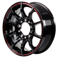 5ZIGEN(ゴジゲン) BLACK MAN ブラックマン グロスブラックレッドライン 17インチ PCD114.3 5穴