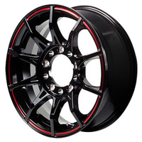 5ZIGEN(ゴジゲン) BLACK MAN ブラックマン G・I グロスブラックレッドライン 16インチ PCD139.7 5穴