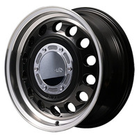 MID(マルカ) MID WHEELS ブラック/リムポリッシュ 14インチ PCD114.3 5穴