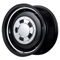 MID(マルカ) MID WHEELS CISCO(シスコ) セミグロスブラックリムヴァーレイポリッシュ 16インチ PCD139.7 5穴