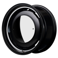 MID(マルカ) MID WHEELS セミグロスブラックリムヴァーレイポリッシュ 15インチ PCD100.0 4穴