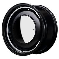 MID(マルカ) MID WHEELS セミグロスブラックリムヴァーレイポリッシュ 15インチ PCD139.7 6穴