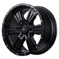 MID(マルカ) NITRO POWER ナイトロパワー セミグロスブラック+ピアスドリルド 16インチ PCD114.3 5穴