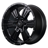 MID(マルカ) NITRO POWER ナイトロパワー セミグロスブラック+ピアスドリルド 17インチ PCD139.7 6穴