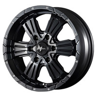 MID(マルカ) NITRO POWER ナイトロパワー CROSS CLAW(クロスクロウ) セミグロスブラック+ピアスドリルド 17インチ PCD139.7 6穴