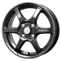 HOT STUFF(ホットスタッフ) CROSS SPEED クロススピード HYPER EDITION RS6(ハイパーエディション) ダイヤモンドブラック 14インチ PCD100.0 4穴