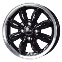 HOT STUFF(ホットスタッフ) LaLaPalm ララパーム CUP2(カップ) ピアノブラック&リムポリッシュ 12インチ PCD100.0 4穴