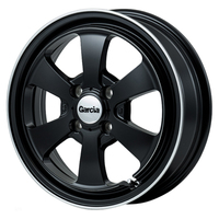 MID(マルカ) MID WHEELS Dallas6(ダラス) セミグロスブラック/デュアルポリッシュ 14インチ PCD100.0 4穴