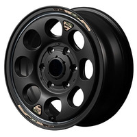 MID(マルカ) MID WHEELS ウシャリン セミグロスブラック+リムヴァーレイポリッシュ 15インチ PCD139.7 6穴