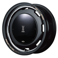 MID(マルカ) MID WHEELS セミグロスブラック+リムヴァーレイポリッシュ 14インチ PCD100.0 4穴