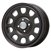 MLJ Daytona SS デイトナSS Daytona SS(デイトナ) ※スチールホイール ブラック(レッド/ブルーライン) 14インチ PCD100.0 4穴