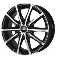 MID(マルカ) MID WHEELS V25 ブラックポリッシュ 13インチ PCD100.0 4穴