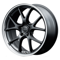 MID(マルカ) MID WHEELS EXE5 Vselection(エグゼ5 ブイセレクション) セミグロスガンメタ/リムポリッシュ 18インチ PCD114.3 5穴