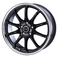 INTER MILANO(ベスト) AVENTO アヴェント FF-10【トヨタ純正 R14球面ボルト対応品】 ブラック/リムポリッシュ 18インチ PCD114.3 5穴