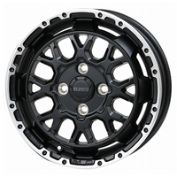 TreasureOne(トレジャーワン) WILD PORTER ワイルドポーター マットブラック/リムポリッシュ 12インチ PCD100.0 4穴