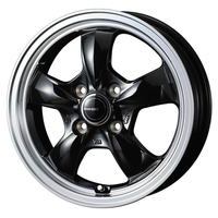 Weds(ウェッズ) Gyraft グラフト ブラック/リムポリッシュ 14インチ PCD100.0 4穴