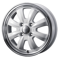 Weds(ウェッズ) Gyraft グラフト 8S ホワイト/リムポリッシュ 12インチ PCD100.0 4穴