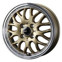 Weds(ウェッズ) Gyraft グラフト 9M ゴールド/リムポリッシュ 12インチ PCD100.0 4穴