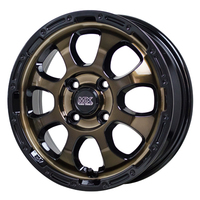 HOT STUFF(ホットスタッフ) MAD CROSS マッドクロス GRACE(グレイス) ブロンズクリア&リムブラック(BRC/BK) 12インチ PCD100.0 4穴