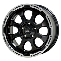 HOT STUFF(ホットスタッフ) MAD CROSS マッドクロス セミグロスブラック&リムポリッシュ(GB/P) 16インチ PCD114.3 5穴