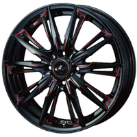 Weds(ウェッズ) LEONIS レオニス BK/SC[RED](ブラック/SCマシニング[レッド]) 17インチ PCD100.0 4穴