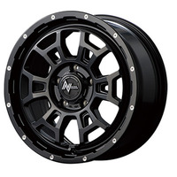 MID(マルカ) NITRO POWER ナイトロパワー セミグロスブラック/マシニング 16インチ PCD114.3 5穴