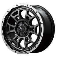 MID(マルカ) NITRO POWER ナイトロパワー セミグロスガンメタ/フランジDC/リムヴァーレイポリッシュ 16インチ PCD114.3 5穴