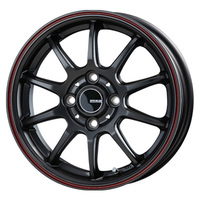 INTER MILANO(ベスト) INFINITY インフィニティ F10 マットブラック/フランジレッド 14インチ PCD100.0 4穴