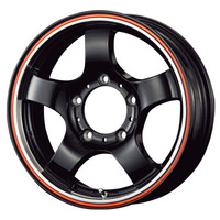 KIT JAPAN(コーセイ) JB LANDER ジェイビーランダー BK&OG ブラック&オレンジリムダイヤモンドカット 16インチ PCD139.7 5穴