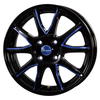 TreasureOne(トレジャーワン) Lxryhanes ラグジーヘインズ LH-SPORT LH-015 ブラックブルーマシニング 15インチ PCD100.0 4穴
