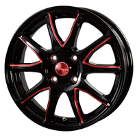 TreasureOne(トレジャーワン) Lxryhanes ラグジーヘインズ LH-SPORT LH-015 ブラックレッドマシニング 15インチ PCD100.0 4穴