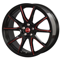 TreasureOne(トレジャーワン) Lxryhanes ラグジーヘインズ ブラックレッドマシニング 17インチ PCD100.0 5穴