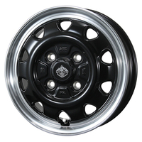 TOPY(トピー実業) LANDFOOT ランドフット SWZ GB/RP(グロスブラックリムポリッシュ) 12インチ PCD100.0 4穴