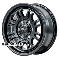 MID(マルカ) NITRO POWER ナイトロパワー M16 ASSAULT(アサルト) セミグロスブラック 17インチ PCD114.3 5穴