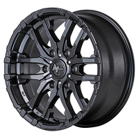 MID(マルカ) NITRO POWER ナイトロパワー M26 CROSS FANG(クロスファング) バレルブラック/ドリルド 15インチ PCD139.7 6穴