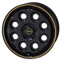 KYOHO(共豊) AME PPX セミグロスブラック×イエローライン 16インチ PCD114.3 5穴