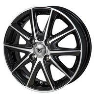 JAPAN三陽(ジャパン) MONZAJAPAN JP-STYLE モンツァジャパン ジェイピースタイル MJ01 ブラックメタリック/ポリッシュ 14インチ PCD100.0 4穴