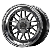 HOT STUFF(ホットスタッフ) Stich シュティッヒ Mesh RM(メッシュ) ハイパーシルバー&リムポリッシュ 15インチ PCD100.0 4穴